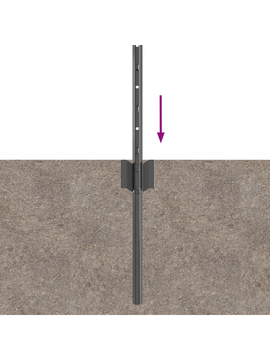 Sloupky plotu 22 ks u-kanálové šedé 80 cm ocelové