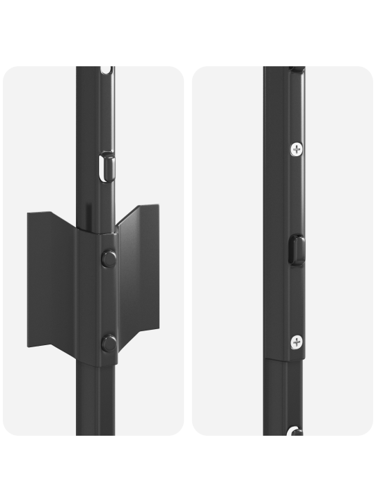 Sloupky 88 ks u-kanál šedé 200 cm ocel