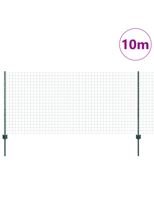Euro plot s 5 u sloupky zelený 1x10 m ocel
