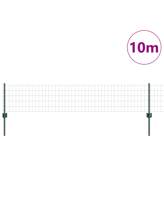 Evropské oplocení se 5 u sloupky zelené 0,4x10 m kov