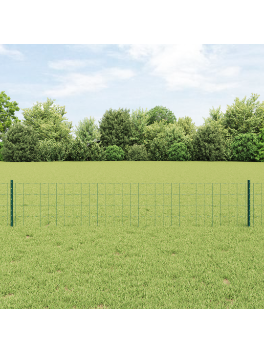 Vidaxl euro plot s 5 u sloupky zelená 0.4x10 m ocel
