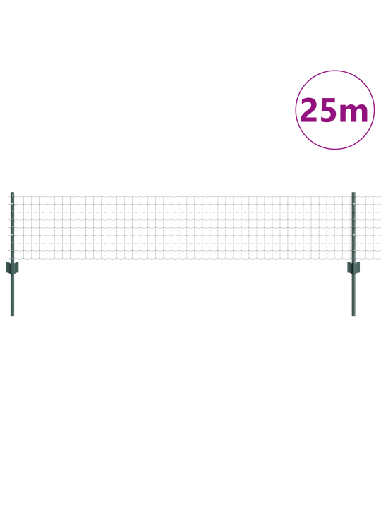 Euro plot s 11 u sloupy zelená 0,4x25 m ocel
