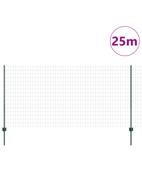 Euro plot se 11 sloupky zelená 1,2x25 m ocel