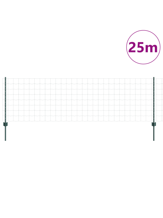 Kovový set zahradního oplocení sada 2 zelená kov 25 m odolný