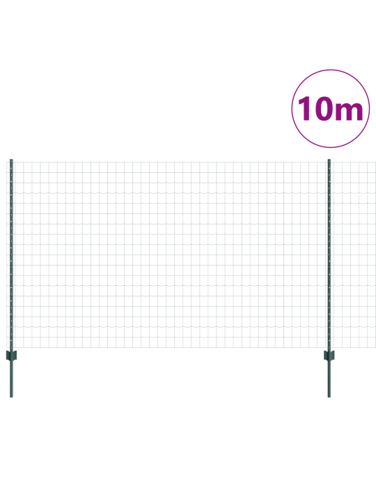Euro plot s 5 u sloupky zelená 1,4x10 m ocel