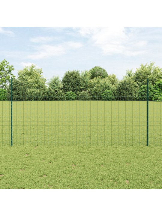 Sada zahradního plotu sada 2 zelený polyethylen 25 x 1,2 m