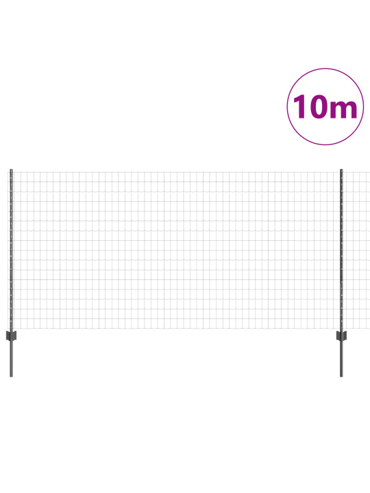 Euro plot s 10 u sloupky šedý 1,2x10 m ocel