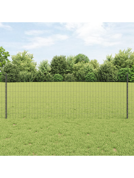 Euro plot s 5 u sloupky šedá 0,8x10 m ocel