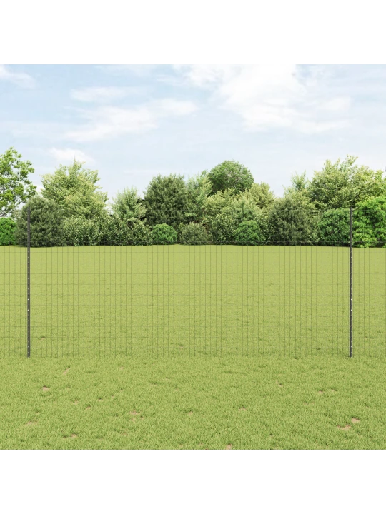 Euro plot s 10 u sloupky šedý 1,4x10 m ocel