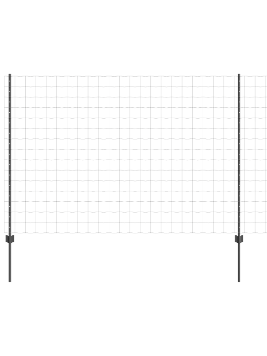 Evropské oplocení s 10 u sloupky šedá 1,6x10 m ocel