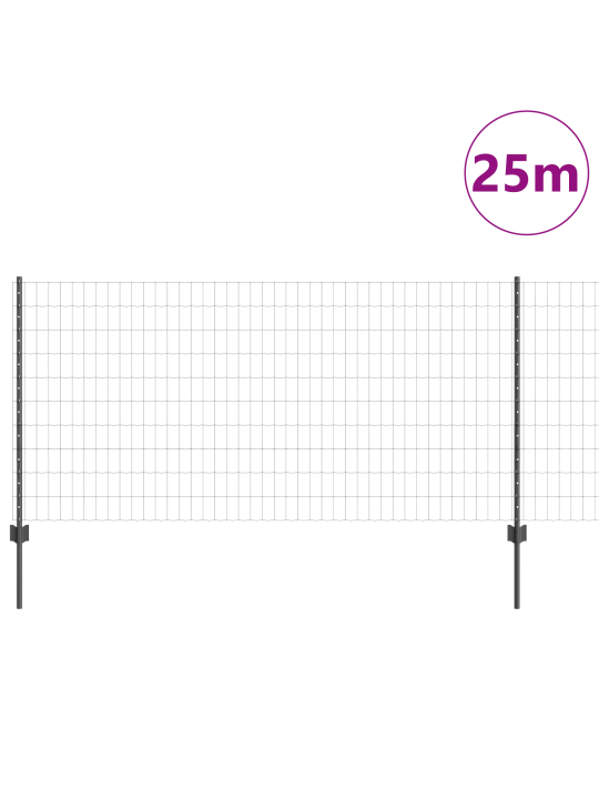 Euro plot s 22 u příspěvky šedý 1x25 m ocel