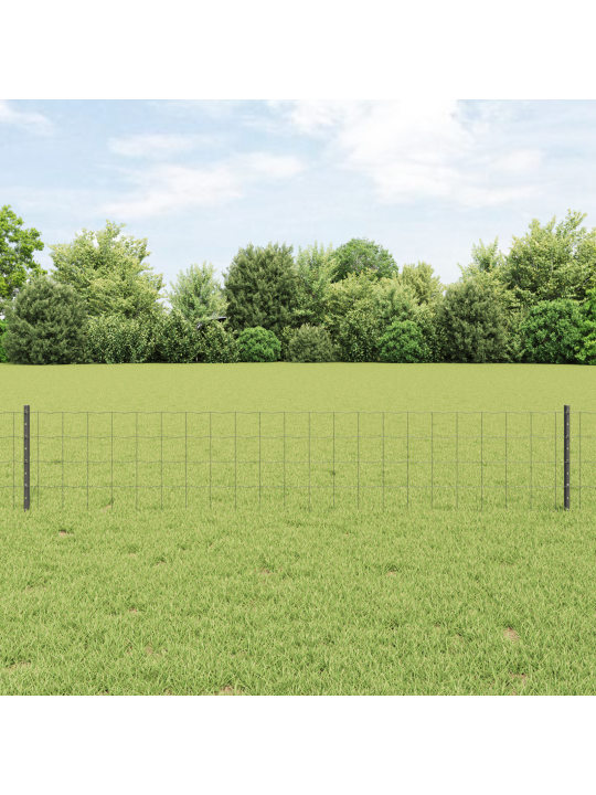 Euro plot s 22 u sloupky šedý 0,4x50 m ocel