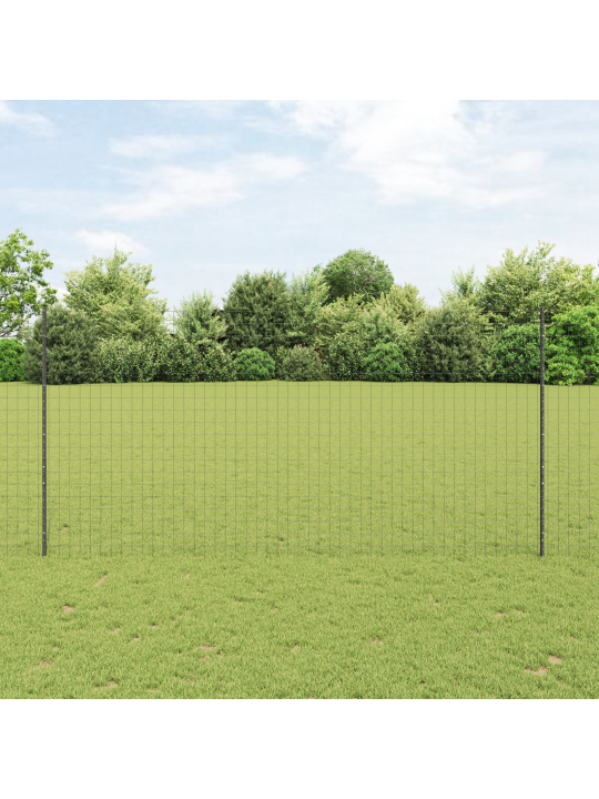 Euro plot s 10 šedými sloupky 1,6x10 m z oceli