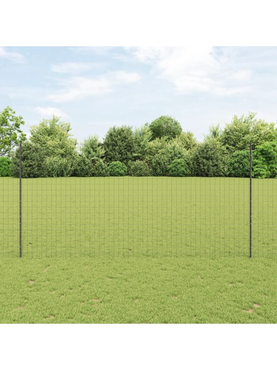 Euro plot s 10 šedými sloupky 1,6x10 m z oceli
