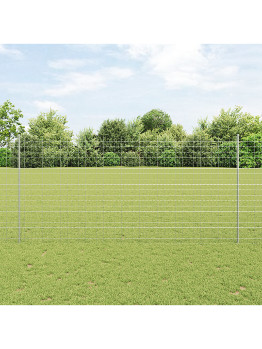 Euro plot s 10 u sloupky stříbrný 1,5x10 m ocel