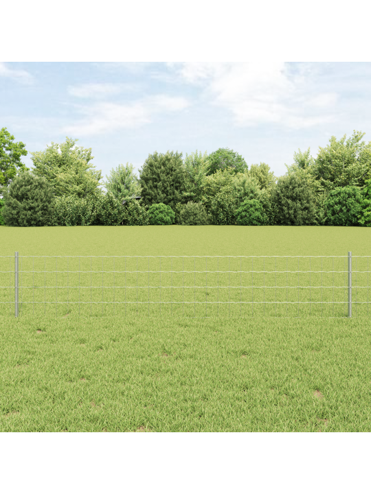 Euro plot s 5 u sloupy stříbrná 0,4x10 m ocel