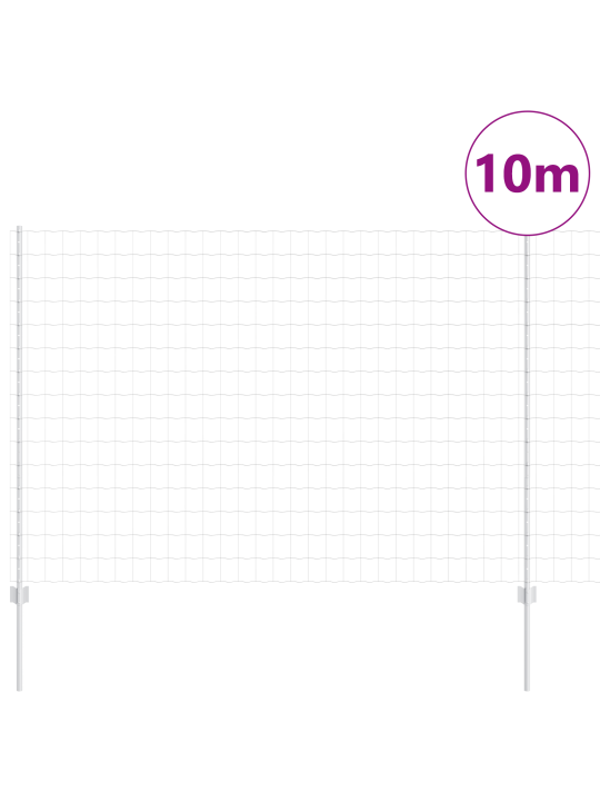 Euro plot s 10 u sloupky stříbrná 1,5x10 m ocel