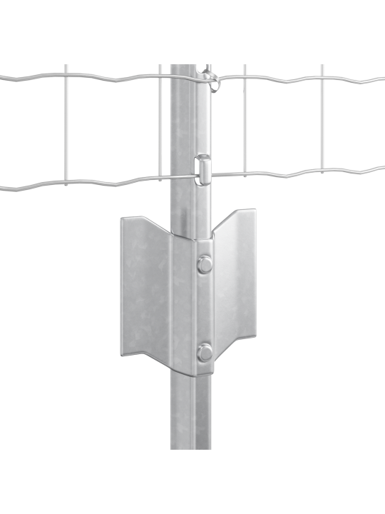Euro plot s 5 u sloupky stříbrný 0,4x10 m ocel