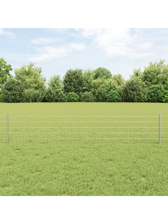 Euro plot s 11 u sloupky stříbrná 0,4x25 m ocel