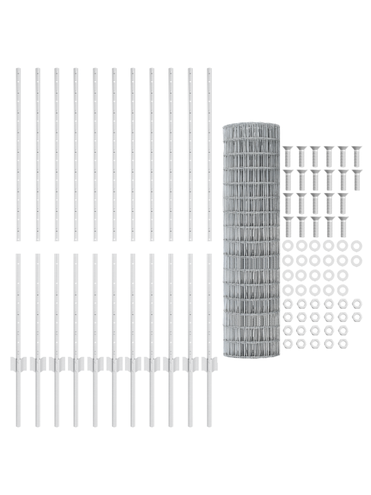 Euro plot s 22 u sloupky stříbrná 1,2x25 m ocel