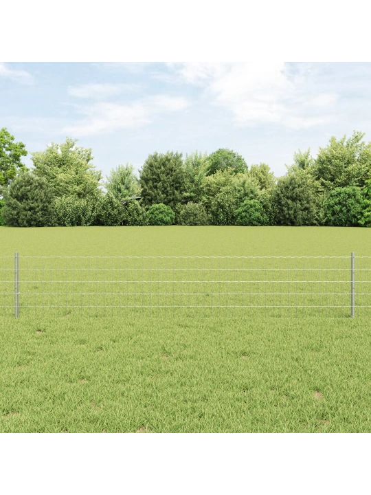 Euro plot s 22 u sloupky stříbrná 0,4x50 m ocel