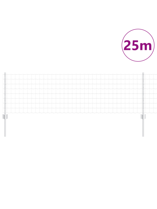 Euro plot s 11 u sloupky stříbrná 0,6x25 m ocel