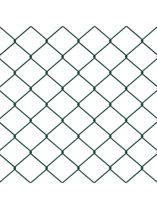 Zelený řetězový plot s 10 u sloupky 0.8x10 m