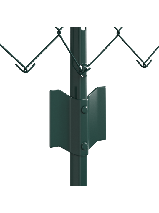 Oplocení z řetězové vazby s 10 u sloupky zelené 0.4x10 m ocel