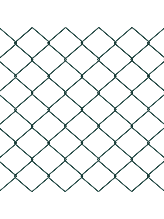 Plot z řetězových odkazů se 10 u podpěrami zelený 1,5x10 m ocel