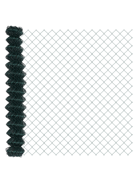 Plot z řetězových odkazů s 22 u sloupky zelená 1,6x25 m ocel