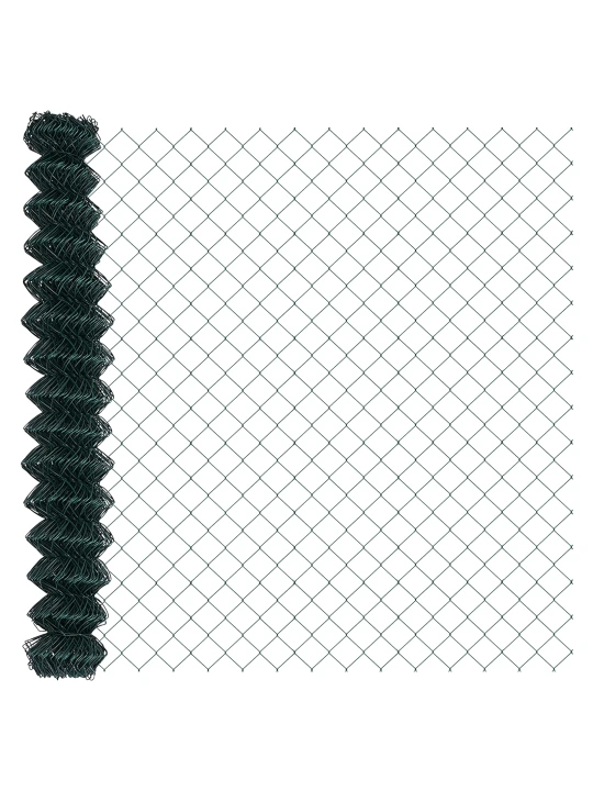 Plot z řetězových odkazů s 22 u sloupky zelená 1,6x25 m ocel