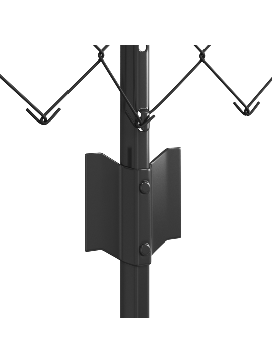 Plot z řetězových odkazů s 10 u sloupky šedý 0.8x10 m ocel