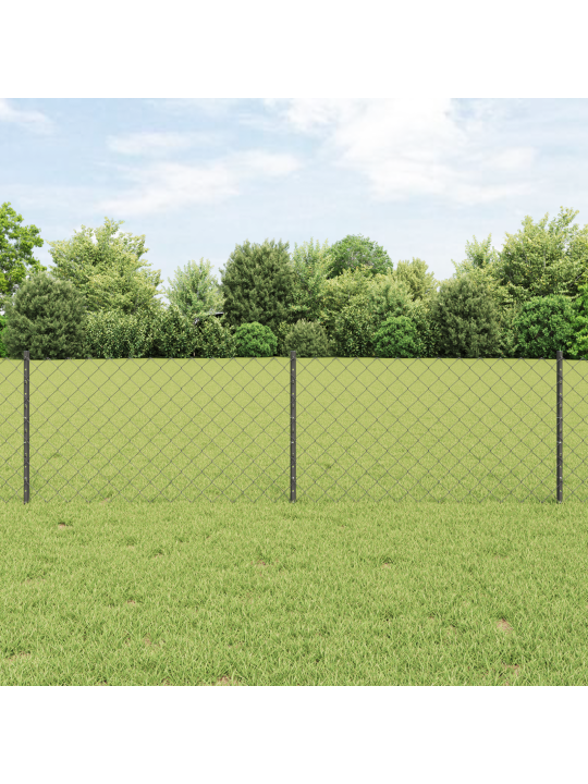 Pletivo s 22 u sloupky šedá 0,6x25 m ocel