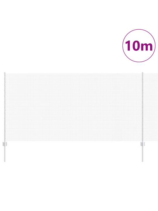 Svařené drátěné oplocení se 10 u sloupky stříbrné 1.2x10 m ocel