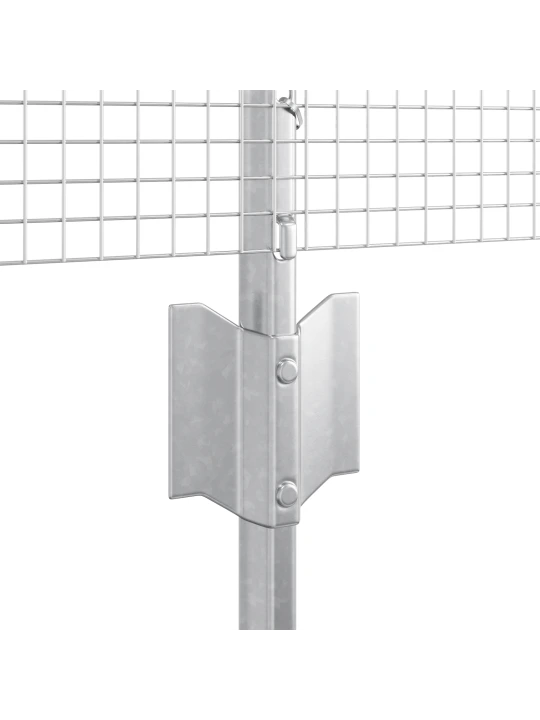 Svařovaný drátěný plot se 11 u sloupky stříbrná 0.4x25 m ocel