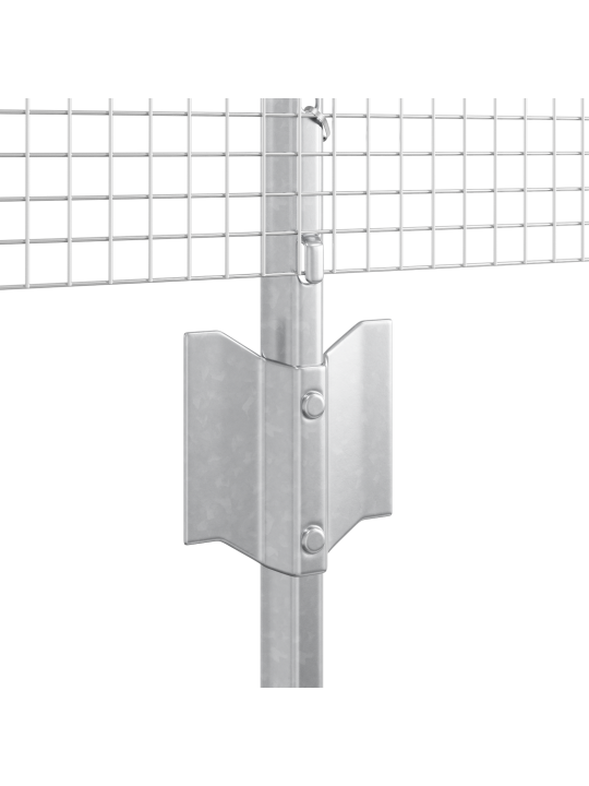 Svařovaný drátěný plot s 11 u sloupky stříbrný 0.6x25 m ocel