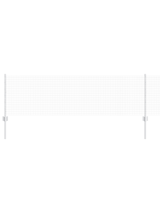 Svařované drátěné oplocení s 10 u sloupky stříbrná 0,6x25 m ocel