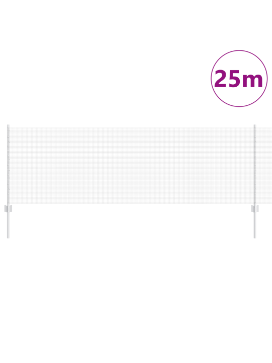 Svařovaný drátěný plot s 11 u sloupky stříbrný 0.8x25 m ocel