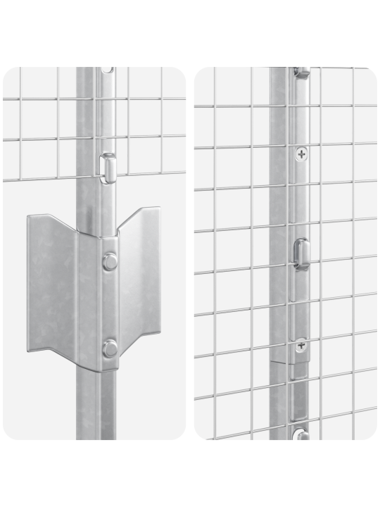 Svařované drátěné oplocení s 22 u sloupky stříbrné 1,2x25 m ocel