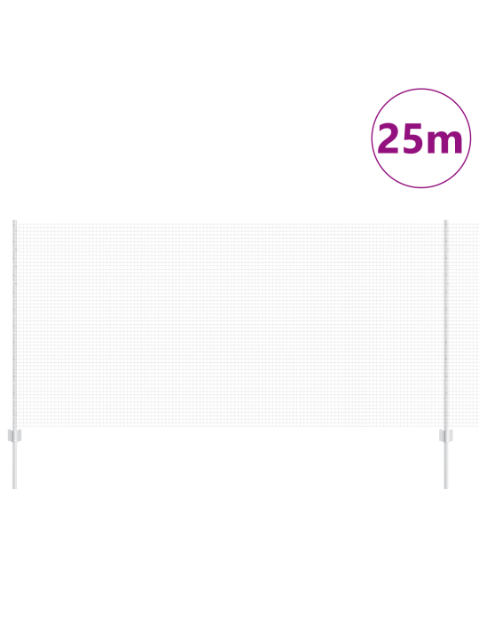 Svařované drátěné oplocení s 22 u sloupky stříbrné 1,2x25 m ocel