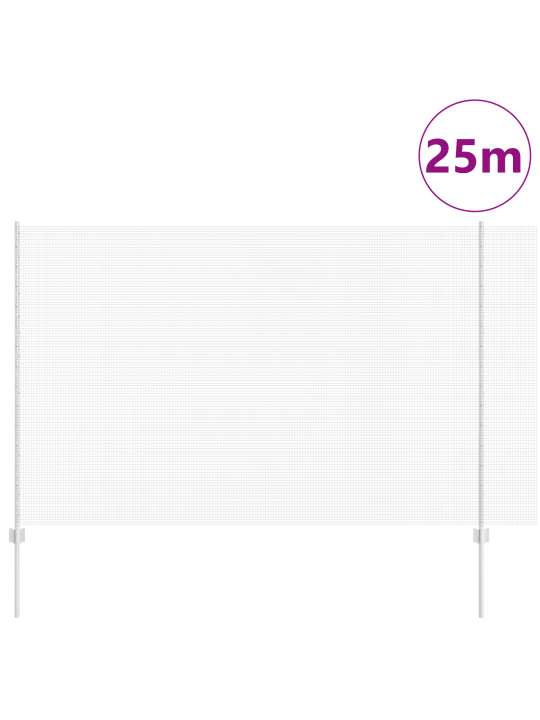 Svařovací drátěný plot s 22 u sloupky stříbrný 1,5x25 m ocel
