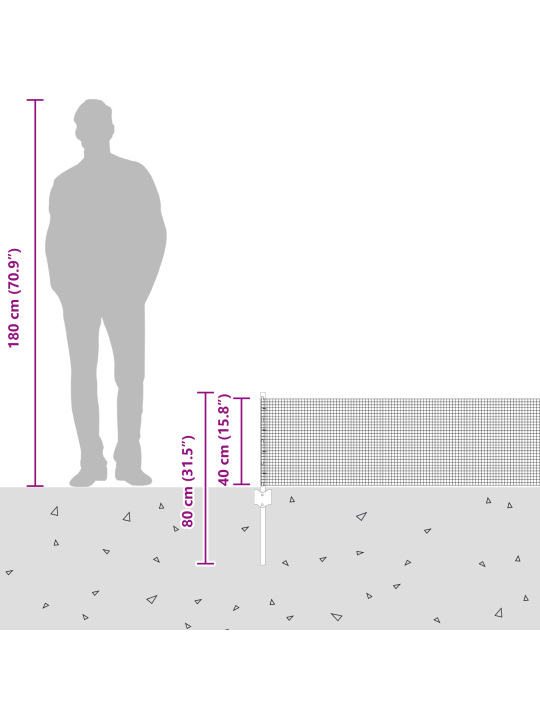 Svařený drátěný plot s 22 u sloupky stříbrná 0.4x50 m ocel