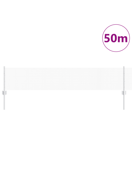 Zavařený drátěný plot s 22 u sloupky stříbrná 0.4x50 m ocel