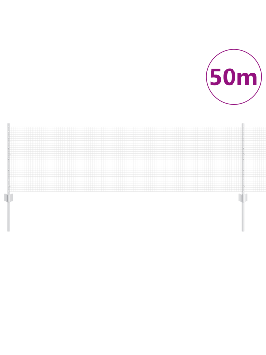 Svařovaný drátěný plot s 22 u sloupky stříbrná 0.6x50 m ocel