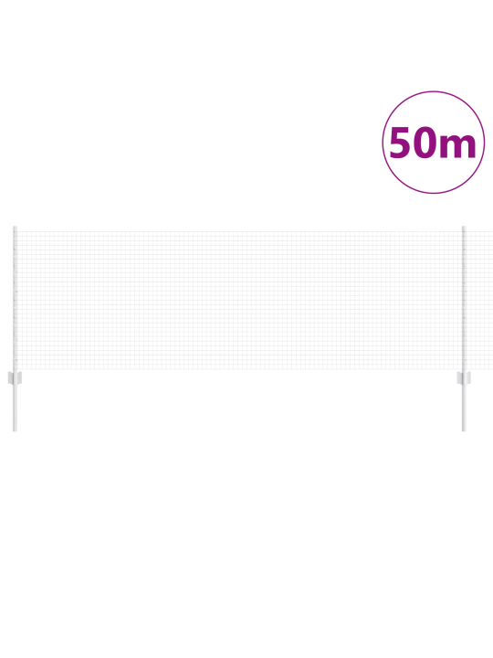 Svařovaný drátěný plot se 22 u sloupky stříbrný 0.8x50 m ocel