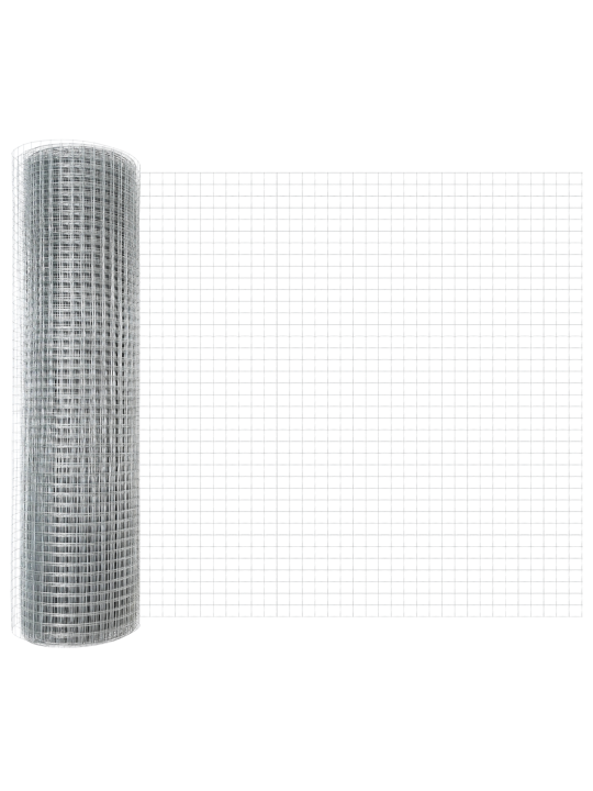 Svařovaný drátěný plot se 22 u sloupky stříbrný 0.8x50 m ocel