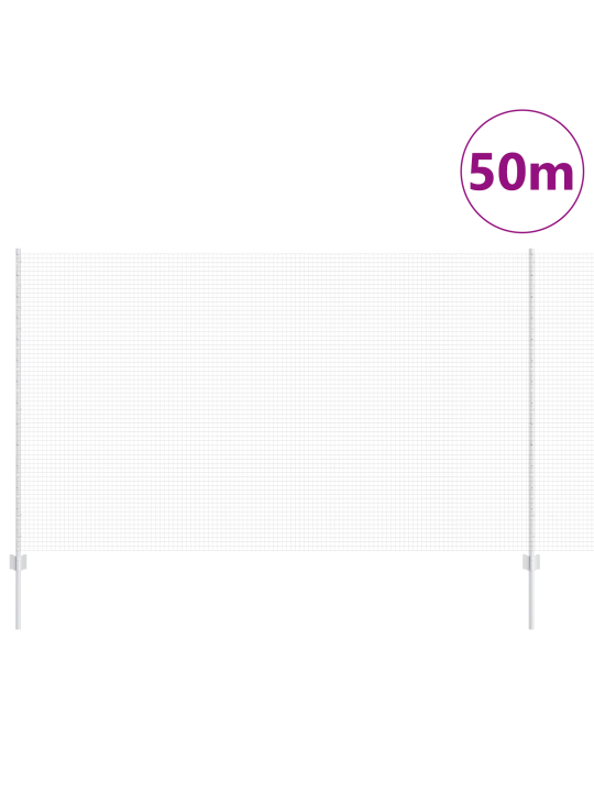 Svařovaná drátěná oplocení s 44 u sloupky stříbrná 1.4x50 m ocel