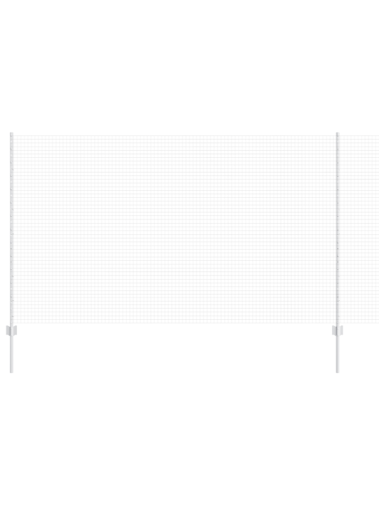 Svařovaný drátěný plot s 44 u sloupky stříbrný 1.4x50 m ocel
