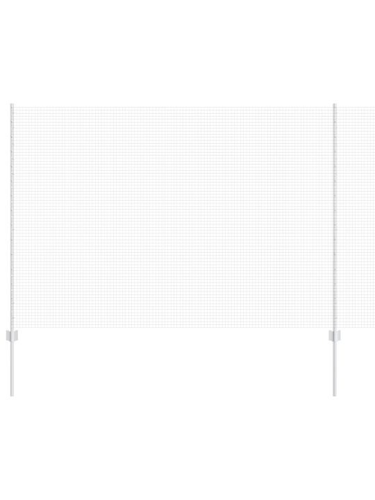 Svázaný drátěný plot s 44 u sloupky stříbrný 1,5x50 m ocel
