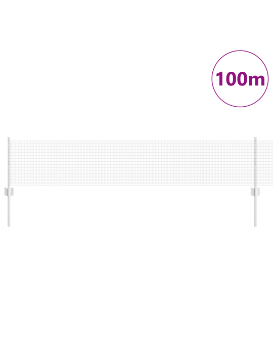 Svářecí drátěný plot s 44 u sloupky stříbrná 0.4x100 m ocel